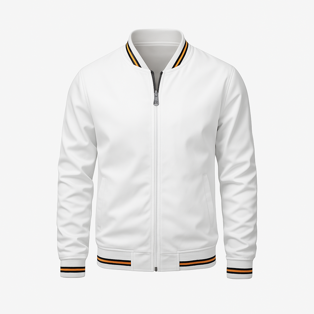 Herre Sommerjakke Sporty Stil Med Ribbet Krave