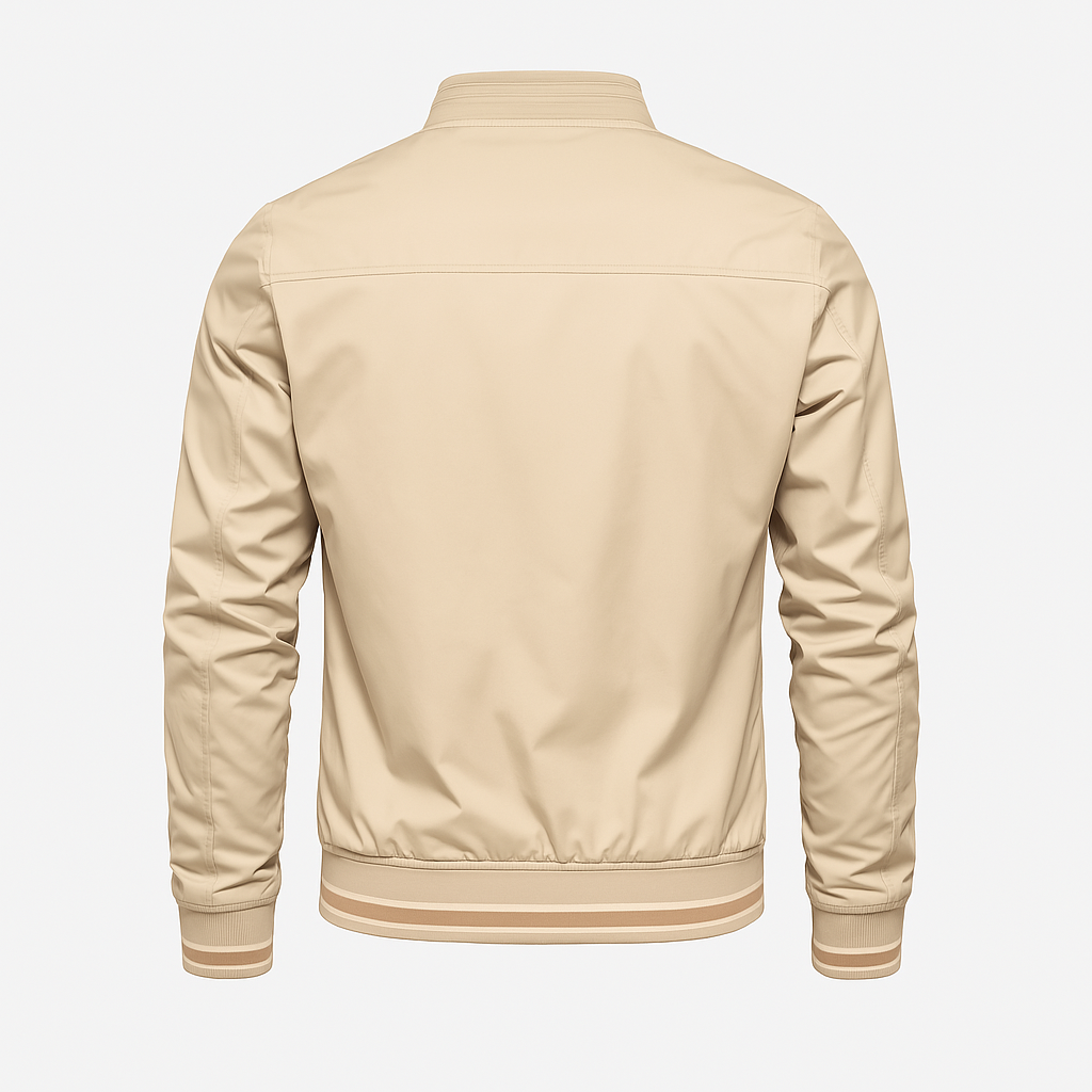 Herre Sommerjakke Sporty Stil Med Ribbet Krave