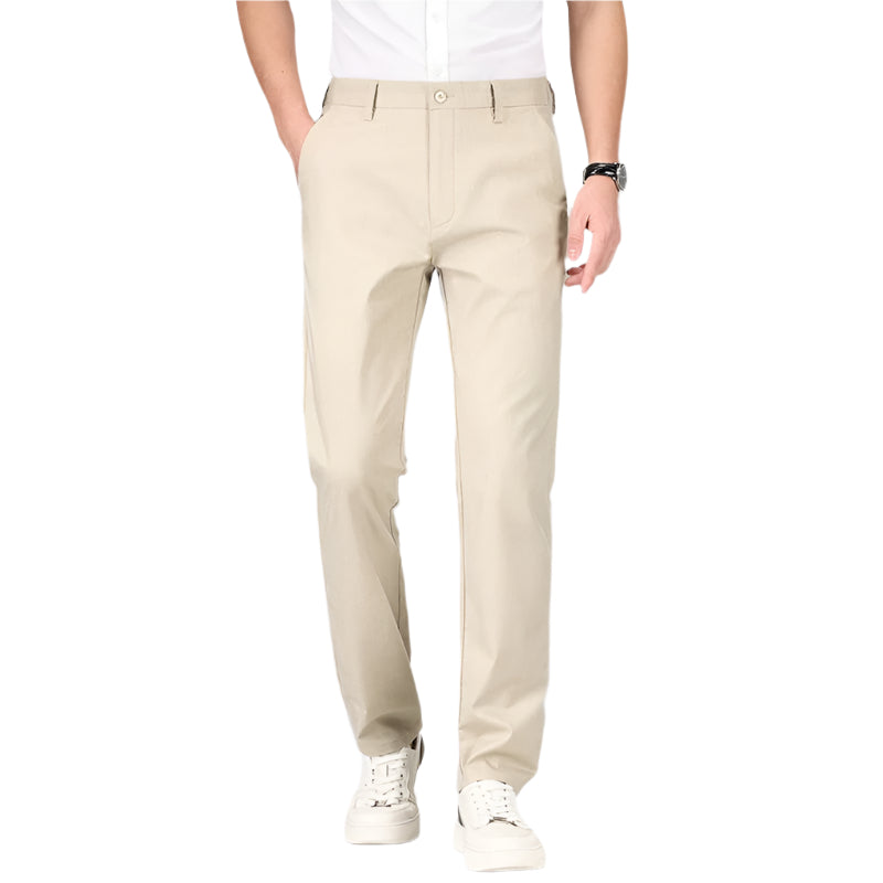 Herre Straight-Leg Bukser Tencel Linned Blend