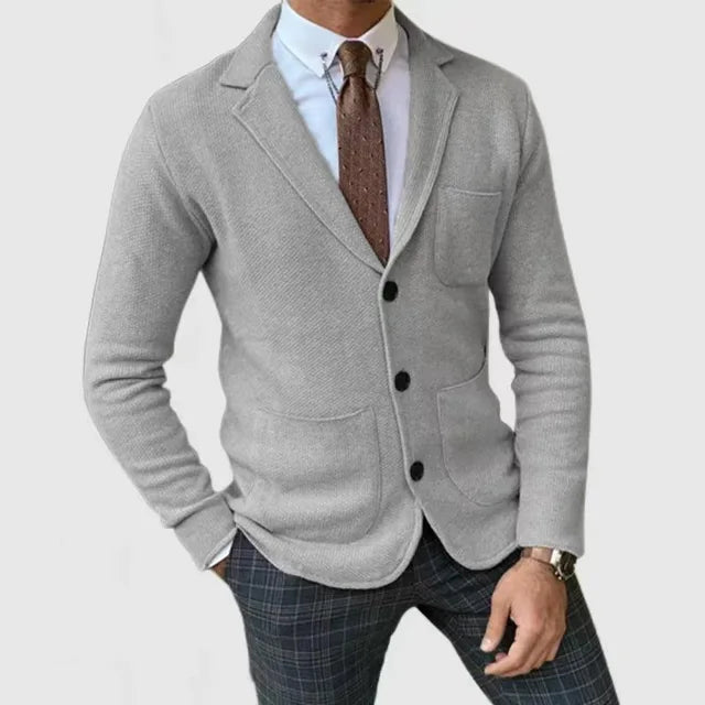Herre Strik Blazer Klassisk Stil