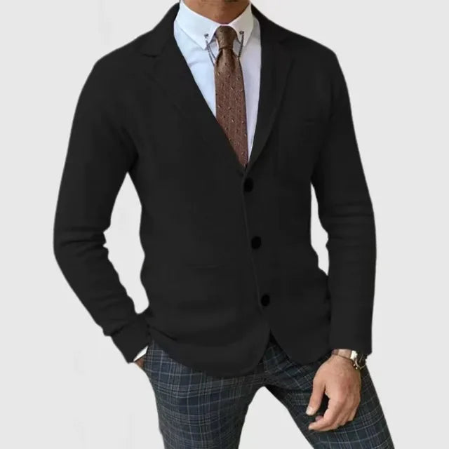 Herre Strik Blazer Klassisk Stil