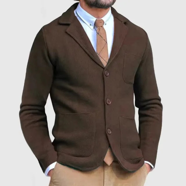 Herre Strik Blazer Klassisk Stil