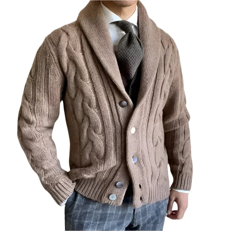 Herre Striktrøje Cardigan Til Mænd - Skræddersyet Uld Sweater til Formelle og Afslappede Anledninger