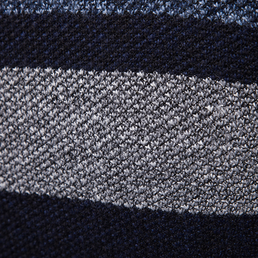 Herre Striktrøje Stribet Slim Fit Cardigan