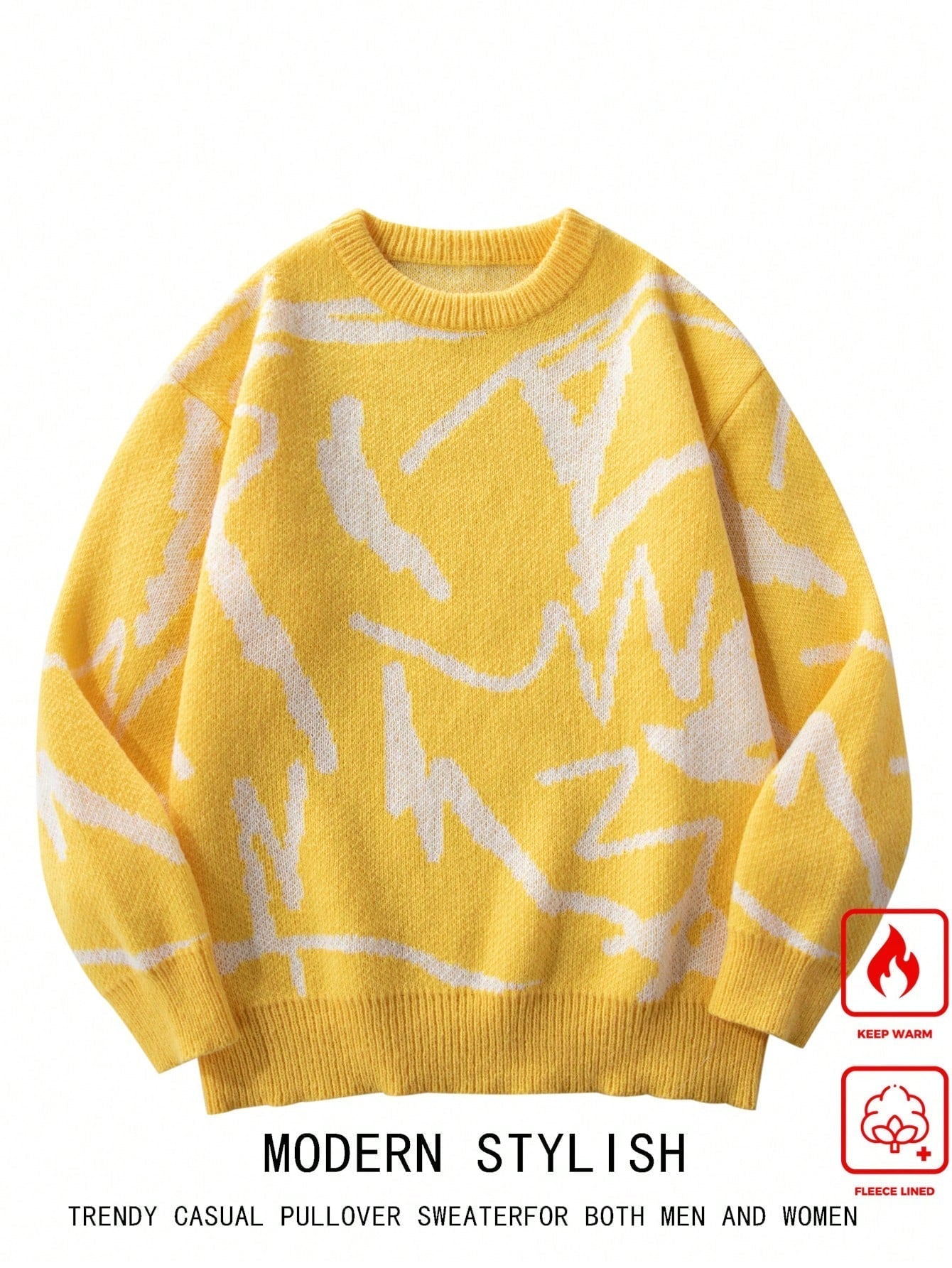 Herre Sweater Casual Med Grafisk Print