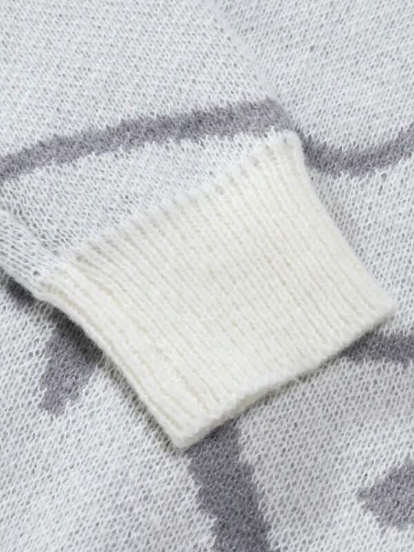 Herre Sweater Casual Med Grafisk Print