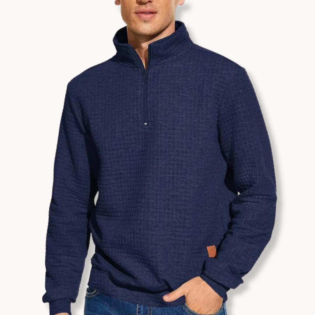Herre Sweater med Halv-Zipper Stil