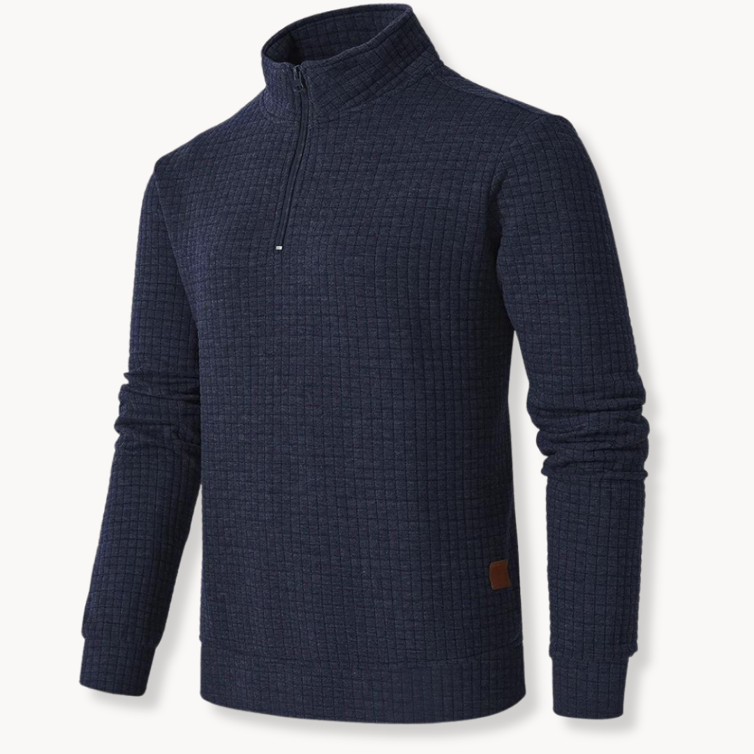 Herre Sweater med Halv-Zipper Stil