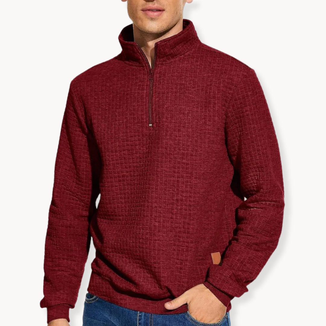 Herre Sweater med Halv-Zipper Stil