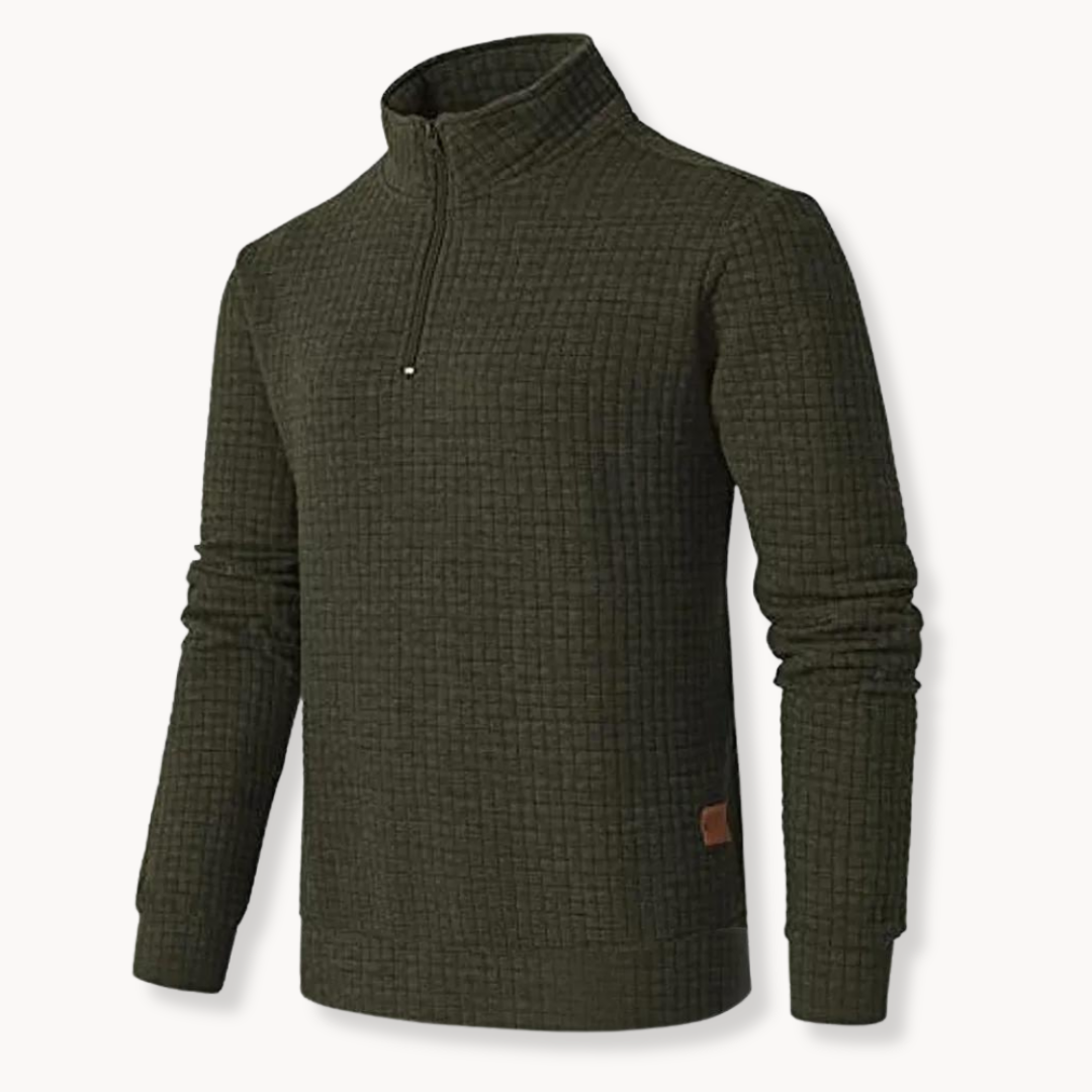 Herre Sweater med Halv-Zipper Stil