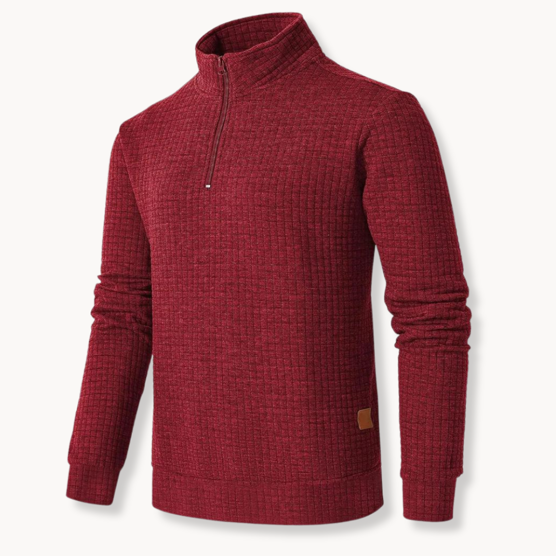 Herre Sweater med Halv-Zipper Stil