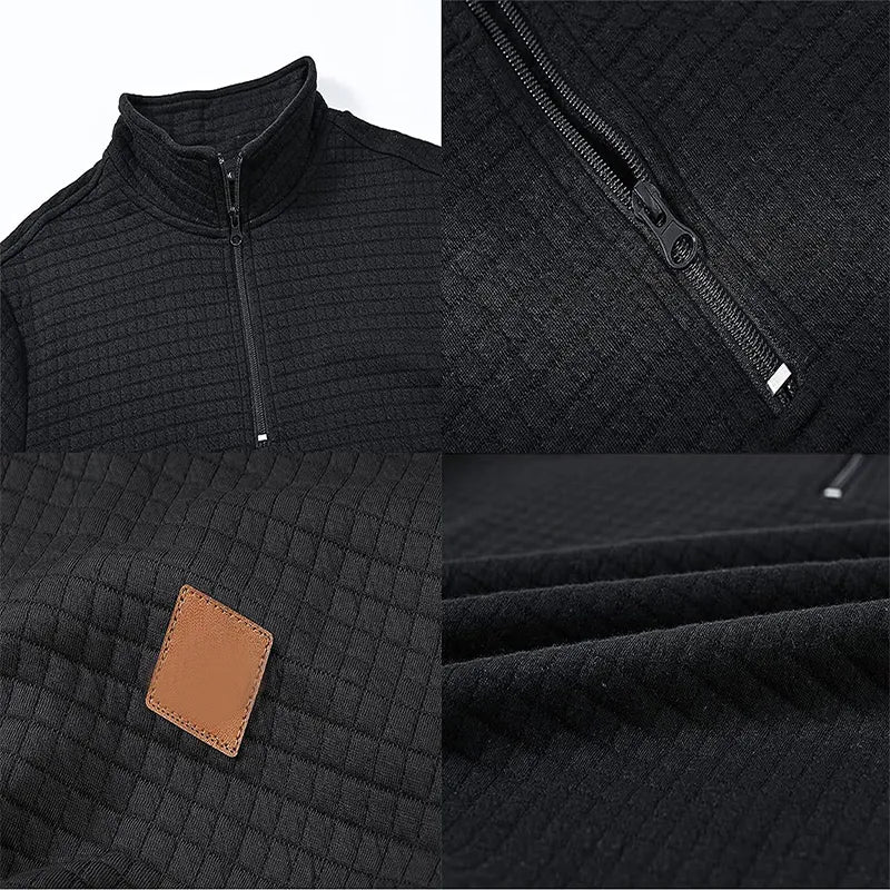 Herre Sweater med Halv-Zipper Stil