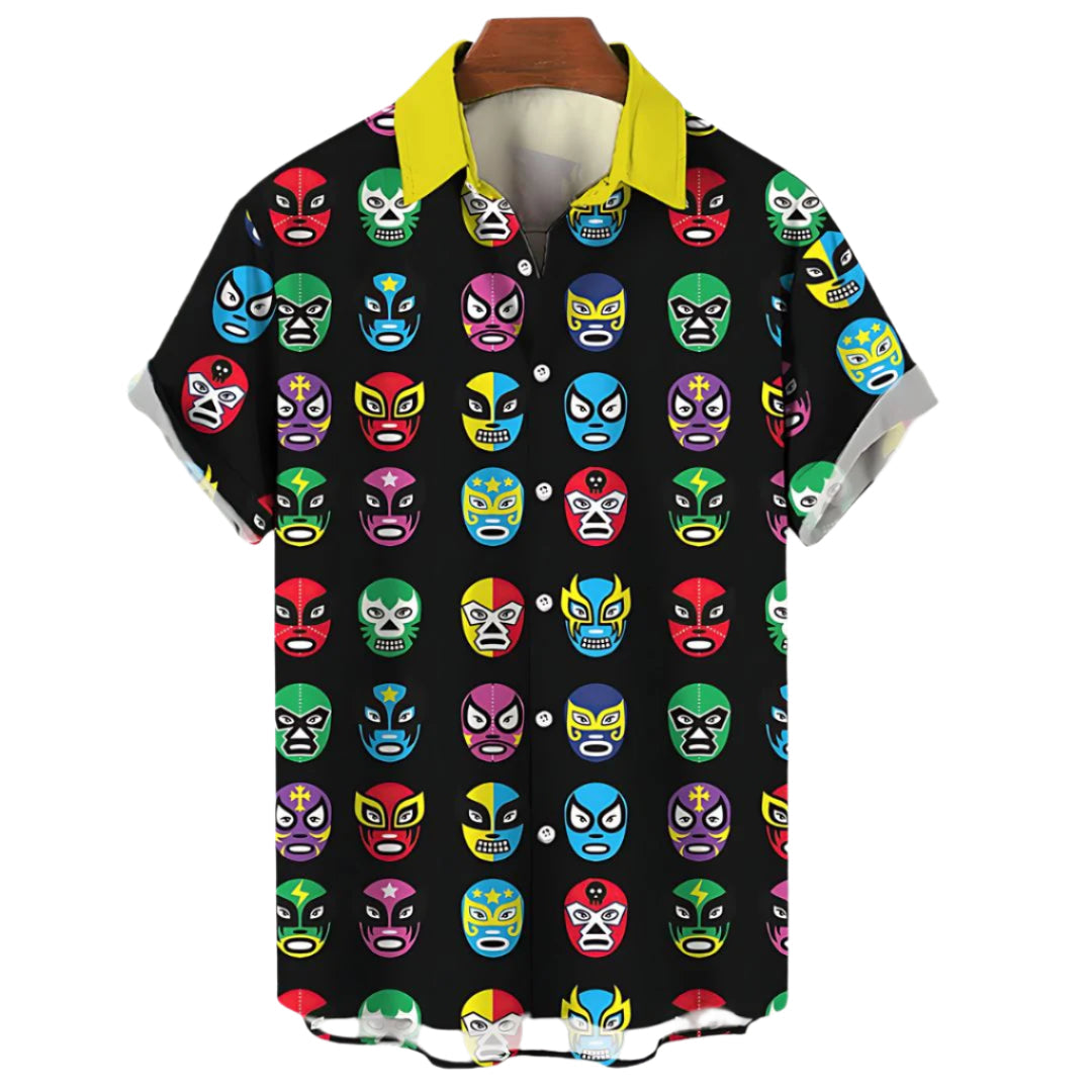 Herre T-Shirt Afslappet Luchador Print