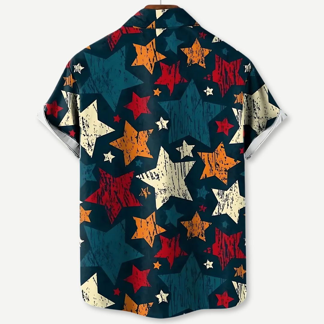 Herre T-Shirt Afslappet Stjerneprint