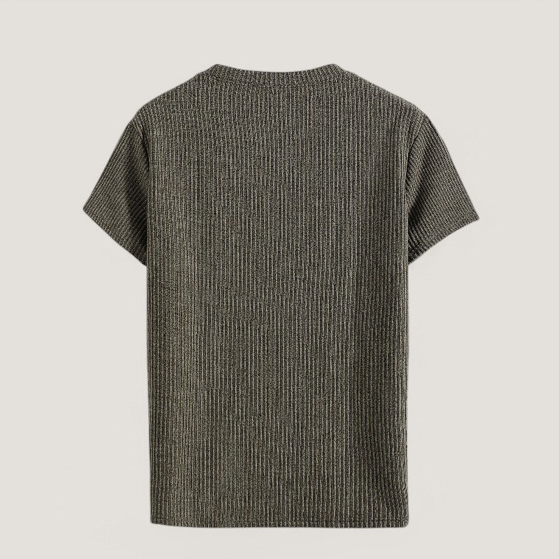Herre T-Shirt Korte Ærmer Jacquard Polyester Regular Fit