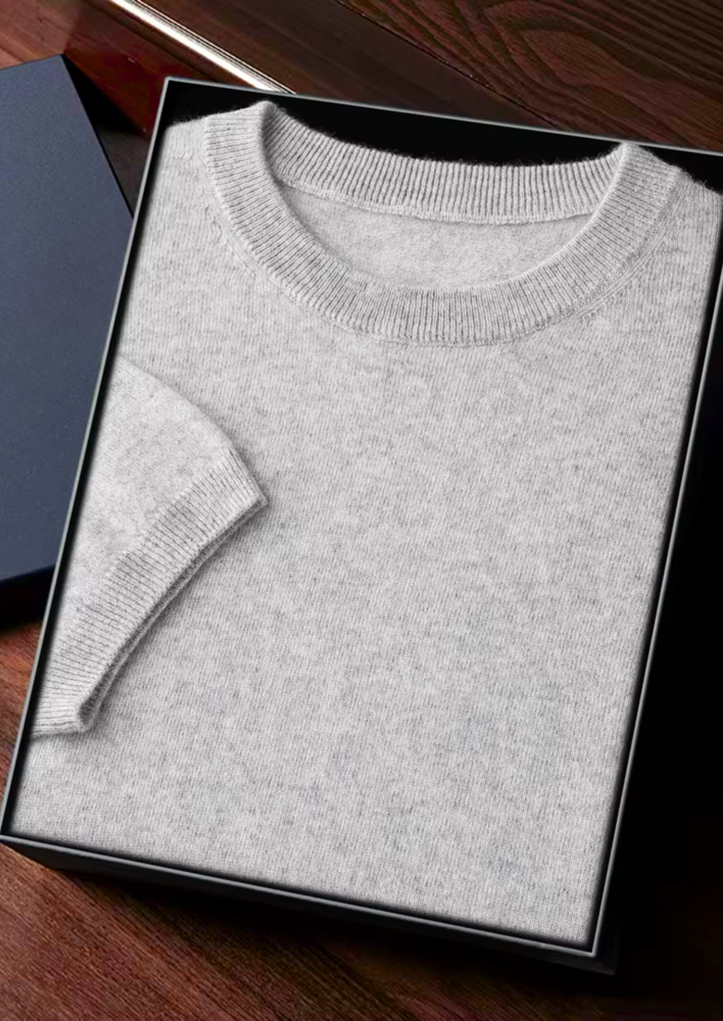 Herre T-Shirt Rund Halsringning Klassisk Stil