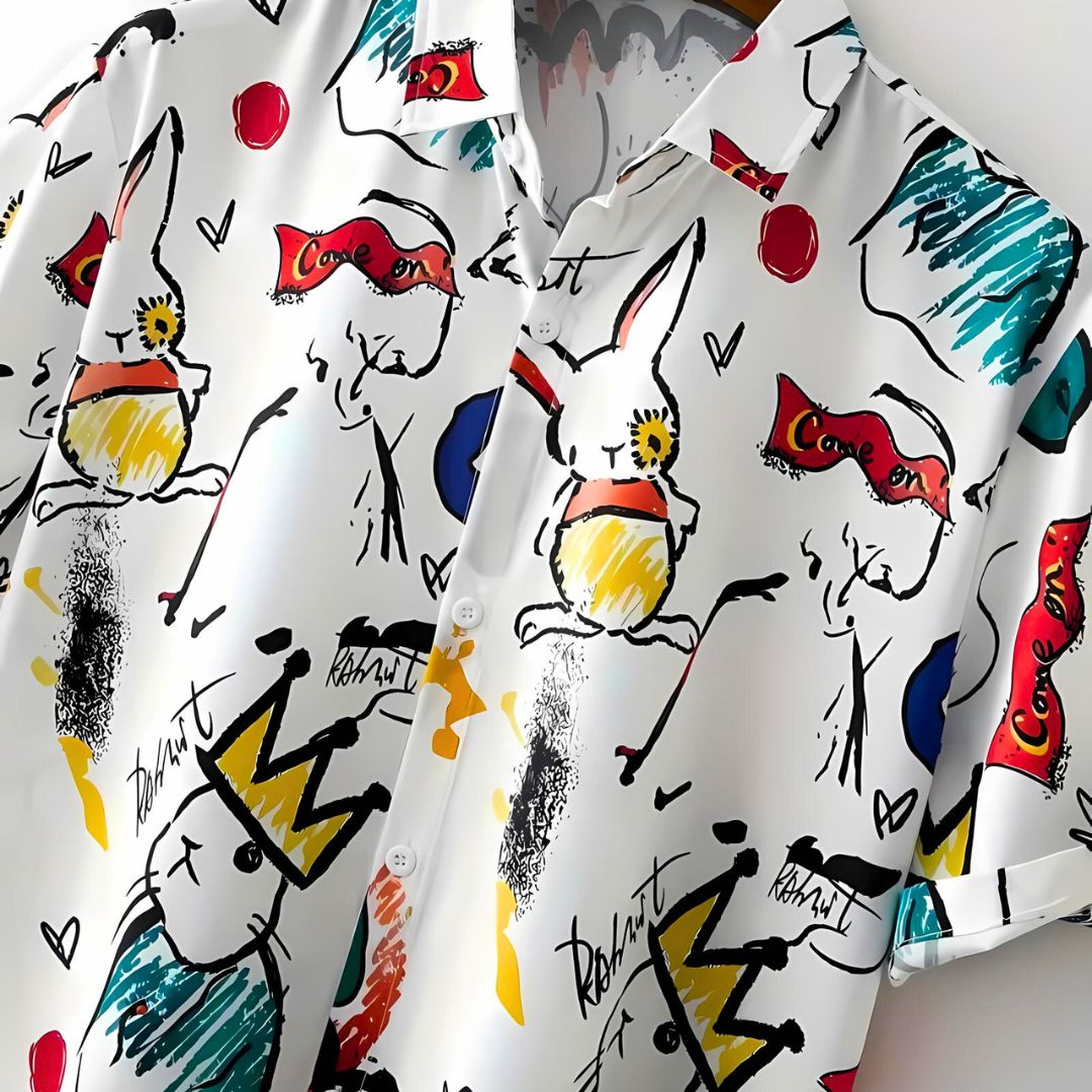 Herre T-shirt Afslappet Design Letvægtsstof