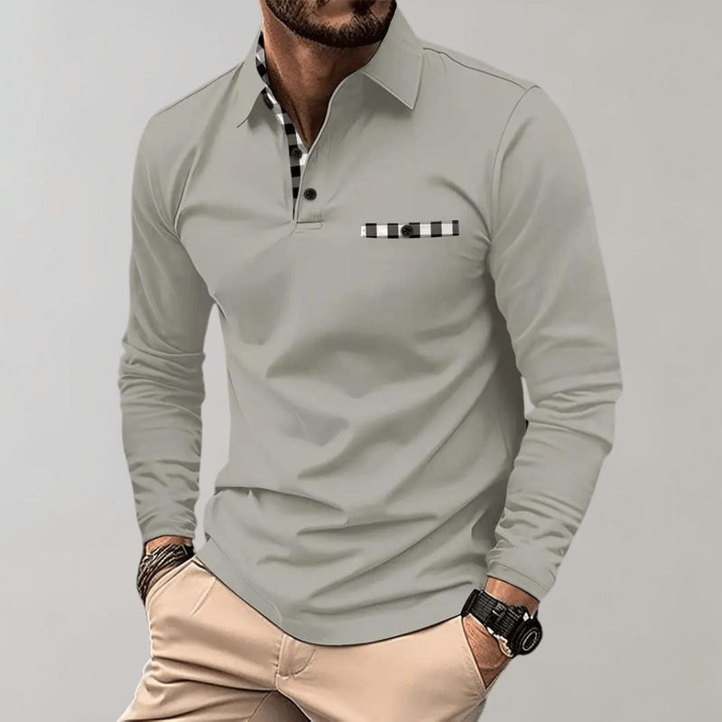 Herre T-shirt med Lange Ærmer Komfortabel og Stilfuld