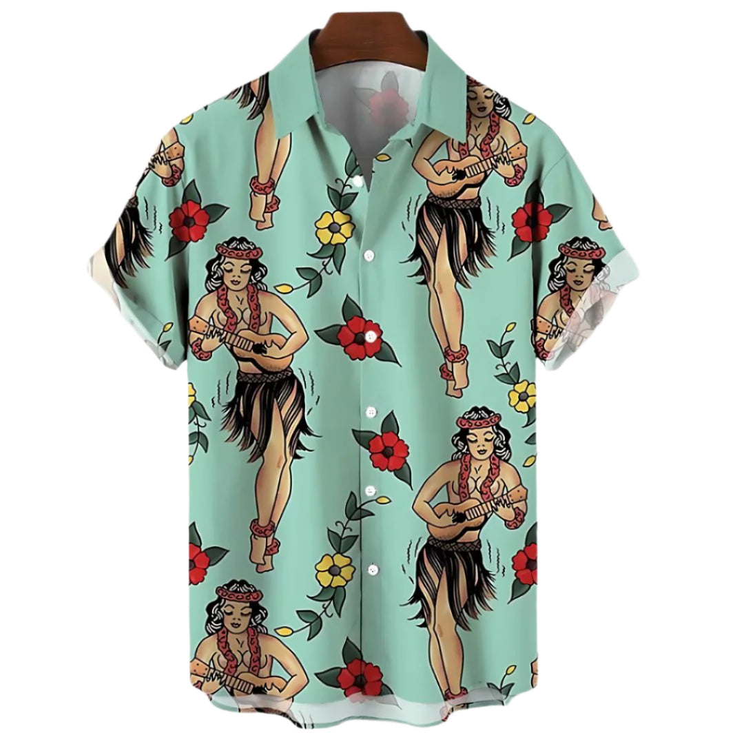 Herre T Shirt Letvægts Design Luau Vibes Til Mænd