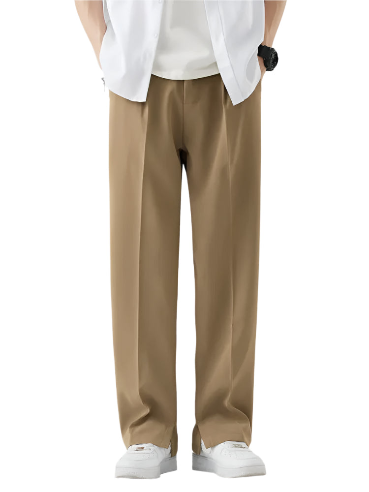 Herre Trousers Straight Leg Blød Åndbar Stof