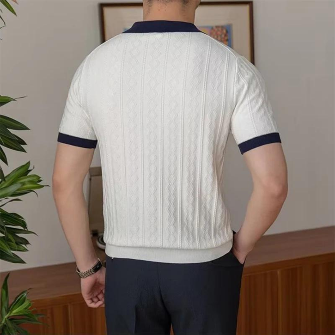 Herre V-hals Polo T-shirt Afslappet Stil