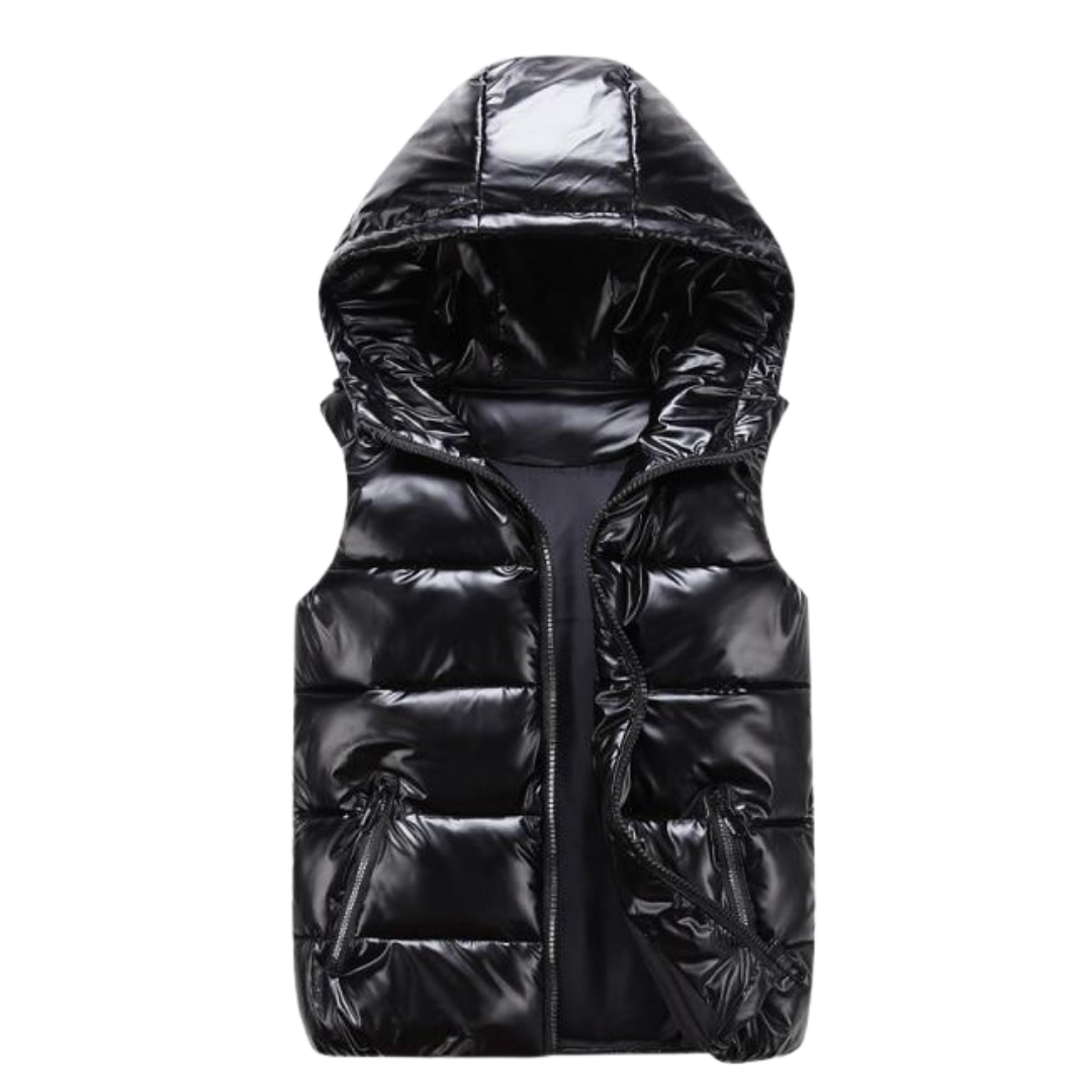 Herre Vest Sporty Med Justerbar Hætte