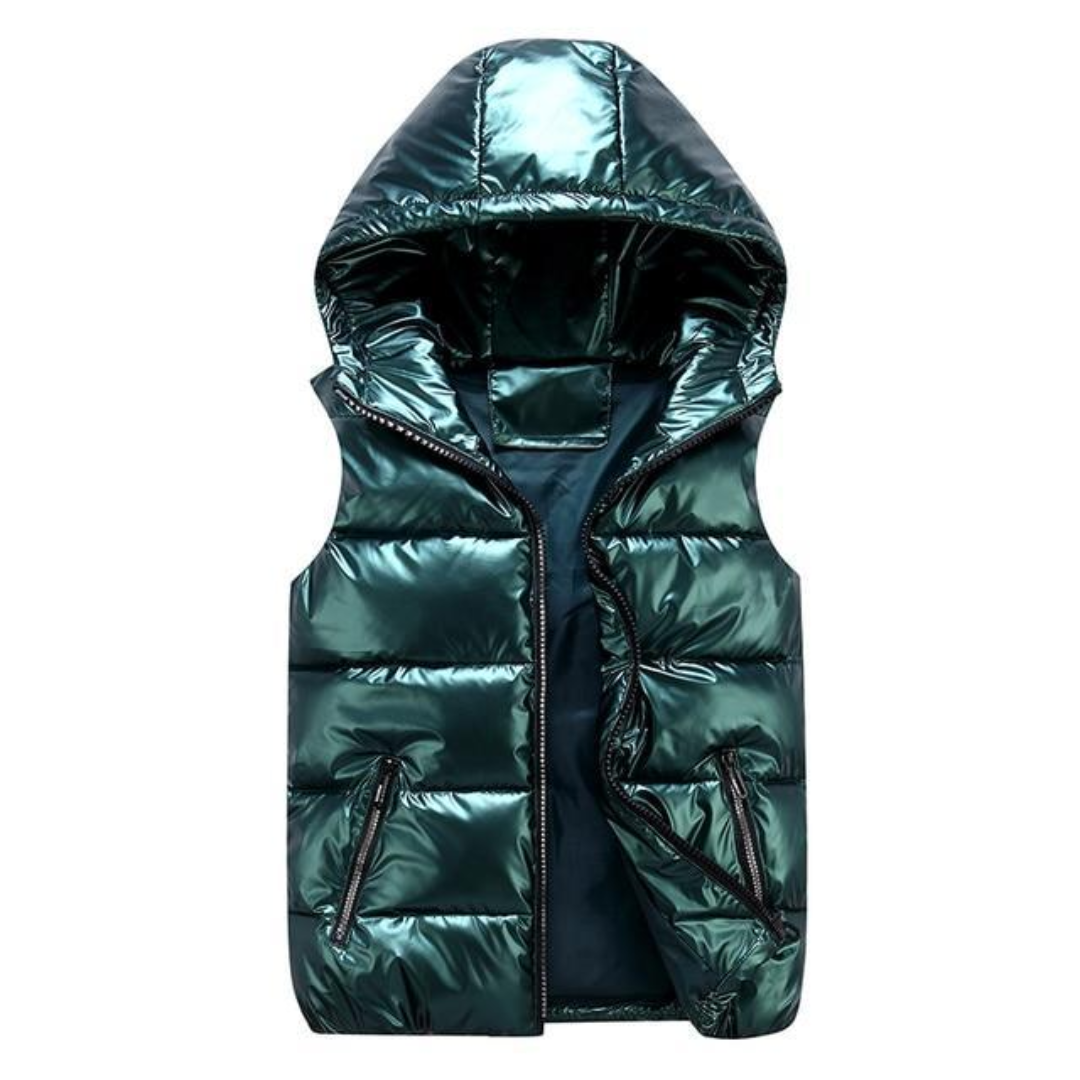 Herre Vest Sporty Med Justerbar Hætte