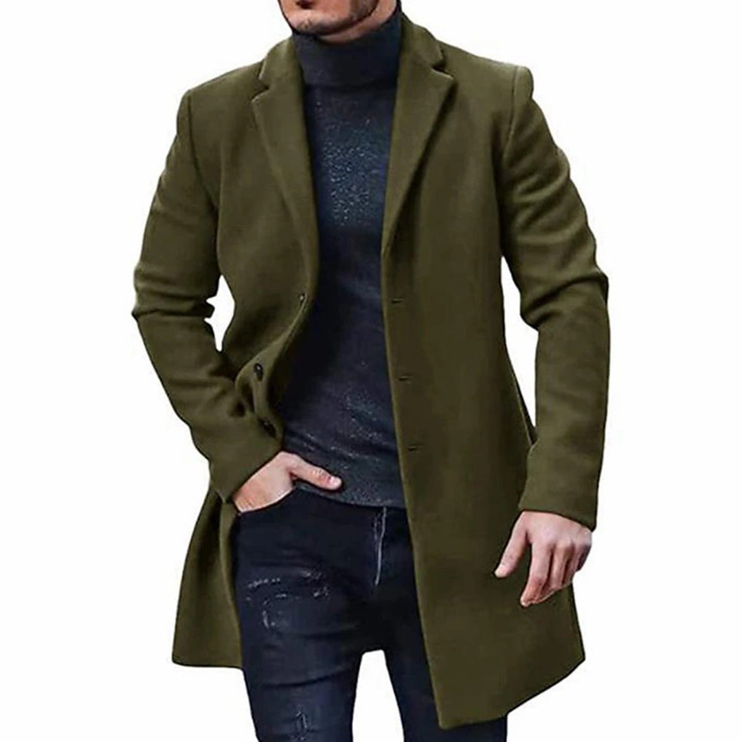 Herre Vinterfrakke Moderne Casual Design Mid-Længde