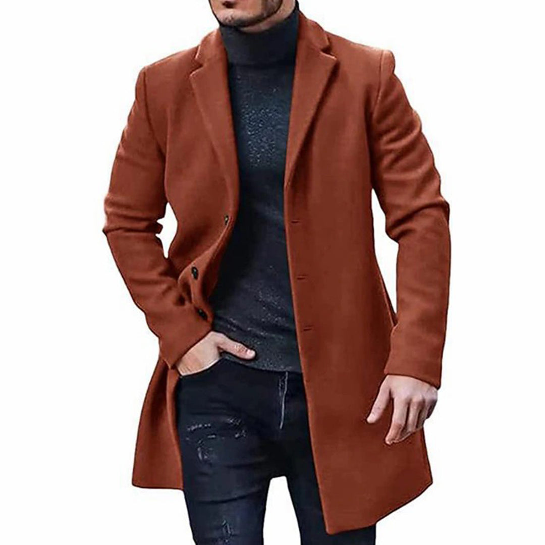Herre Vinterfrakke Moderne Casual Design Mid-Længde