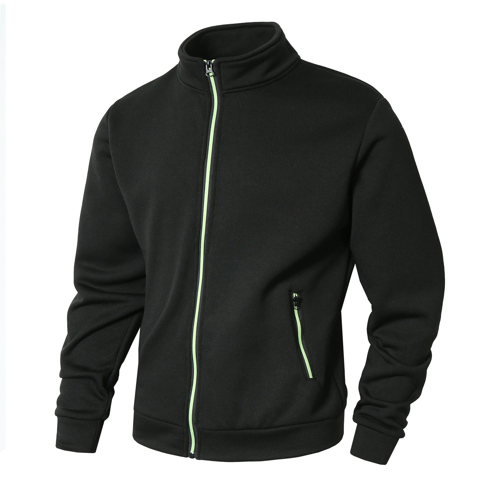 Herre Vinterjakke Zip-Up Fleece Foring Casual Jakke