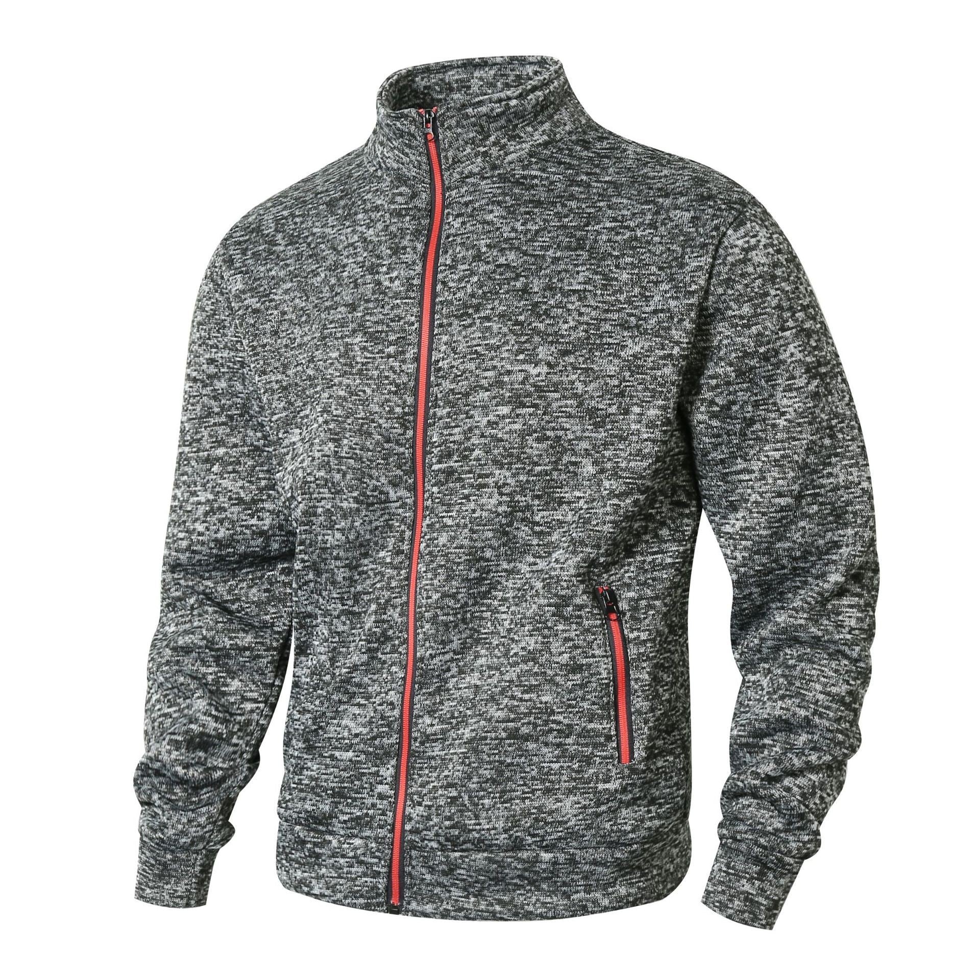 Herre Vinterjakke Zip-Up Fleece Foring Casual Jakke