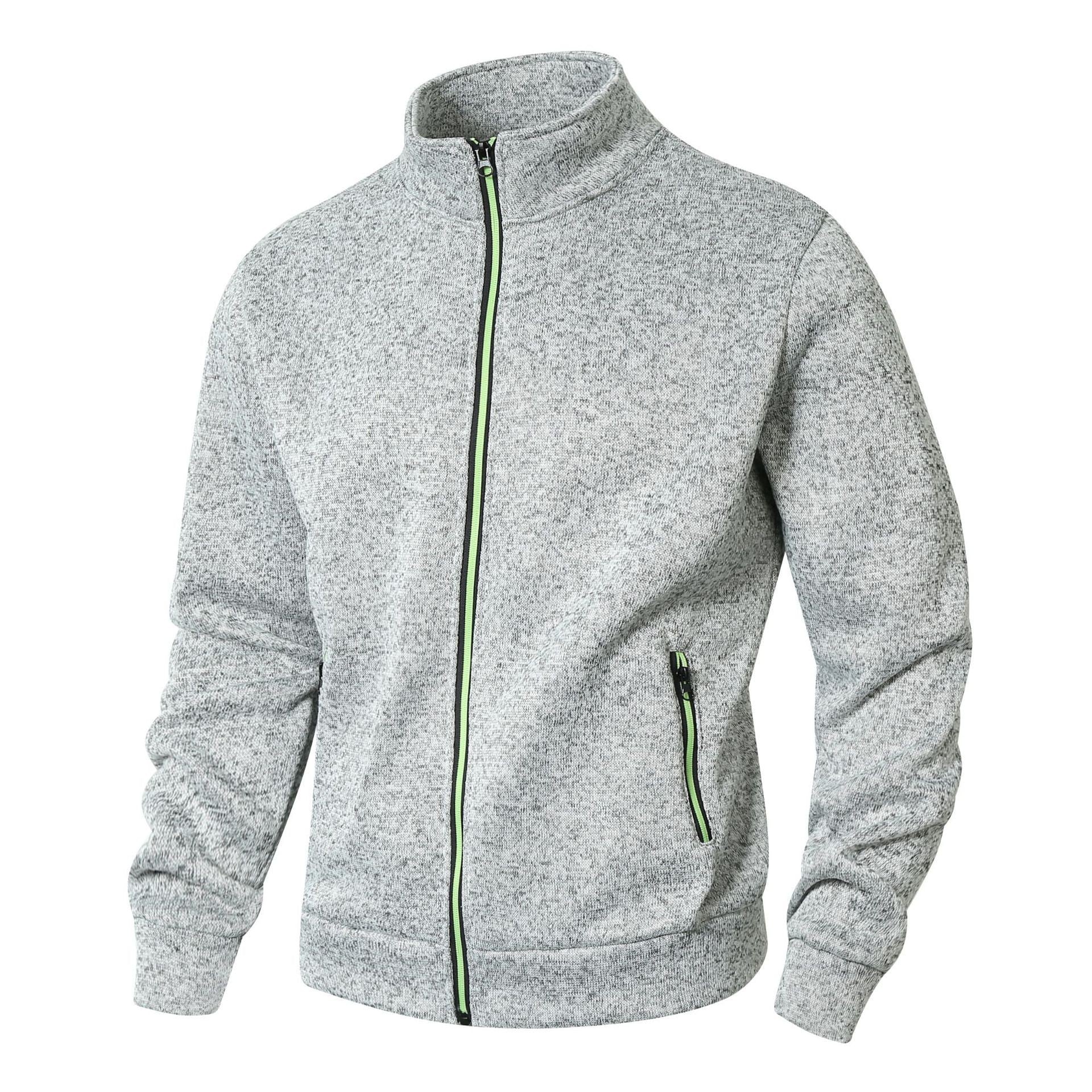 Herre Vinterjakke Zip-Up Fleece Foring Casual Jakke
