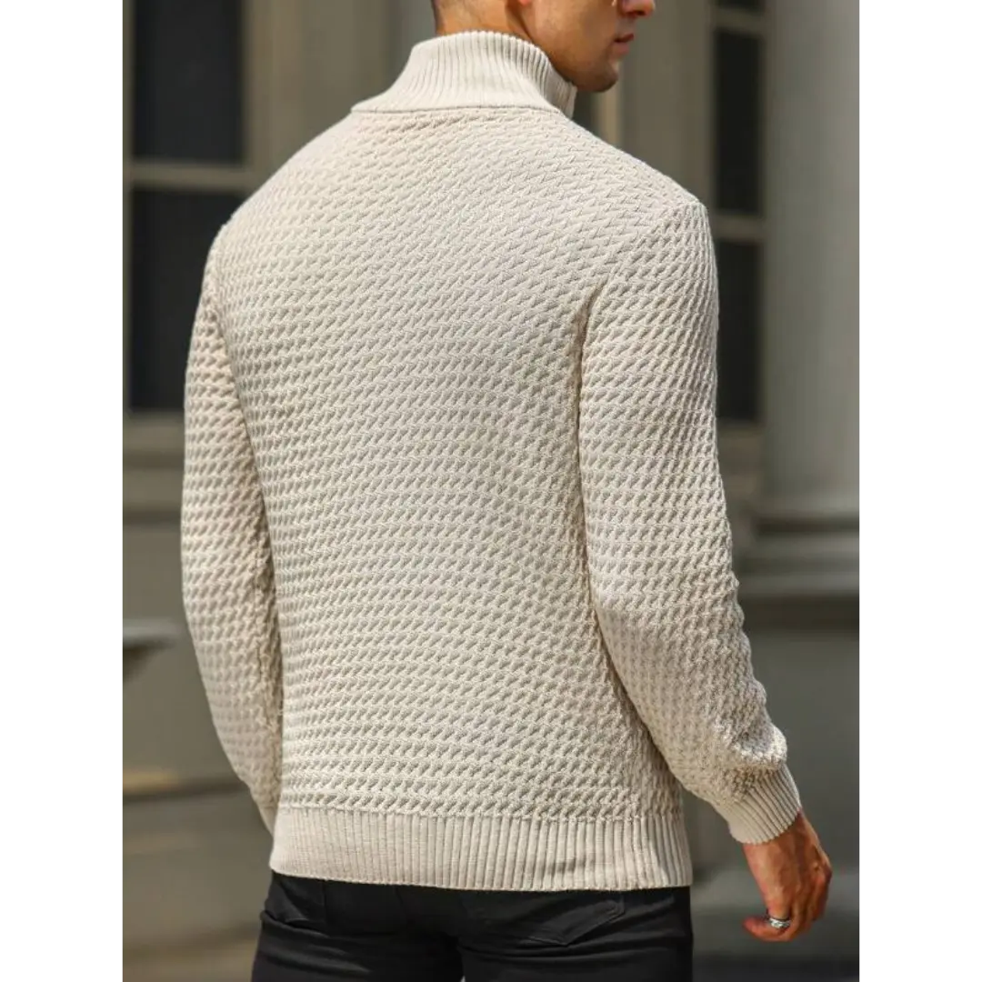 Herre Zip Up Trøje i Tidløs Stil