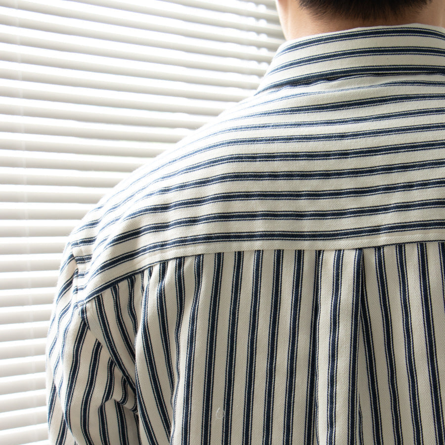 Herren Langærmet Skjorte Stribet Casual