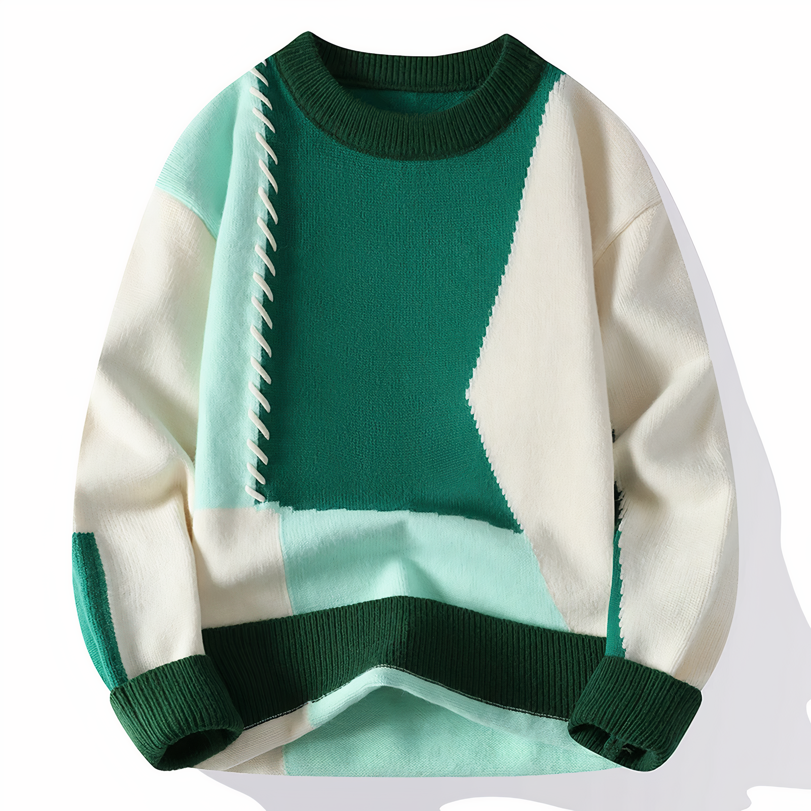 Herresweater Patchwork Stil