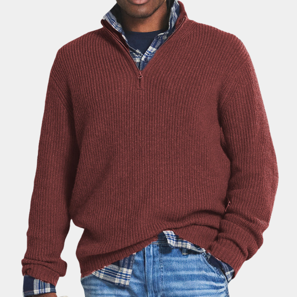 Herre Sweater Strikket Klassisk Stil