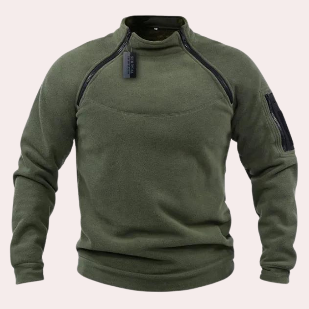 Herresweater med Stretch og Afslappet Stil
