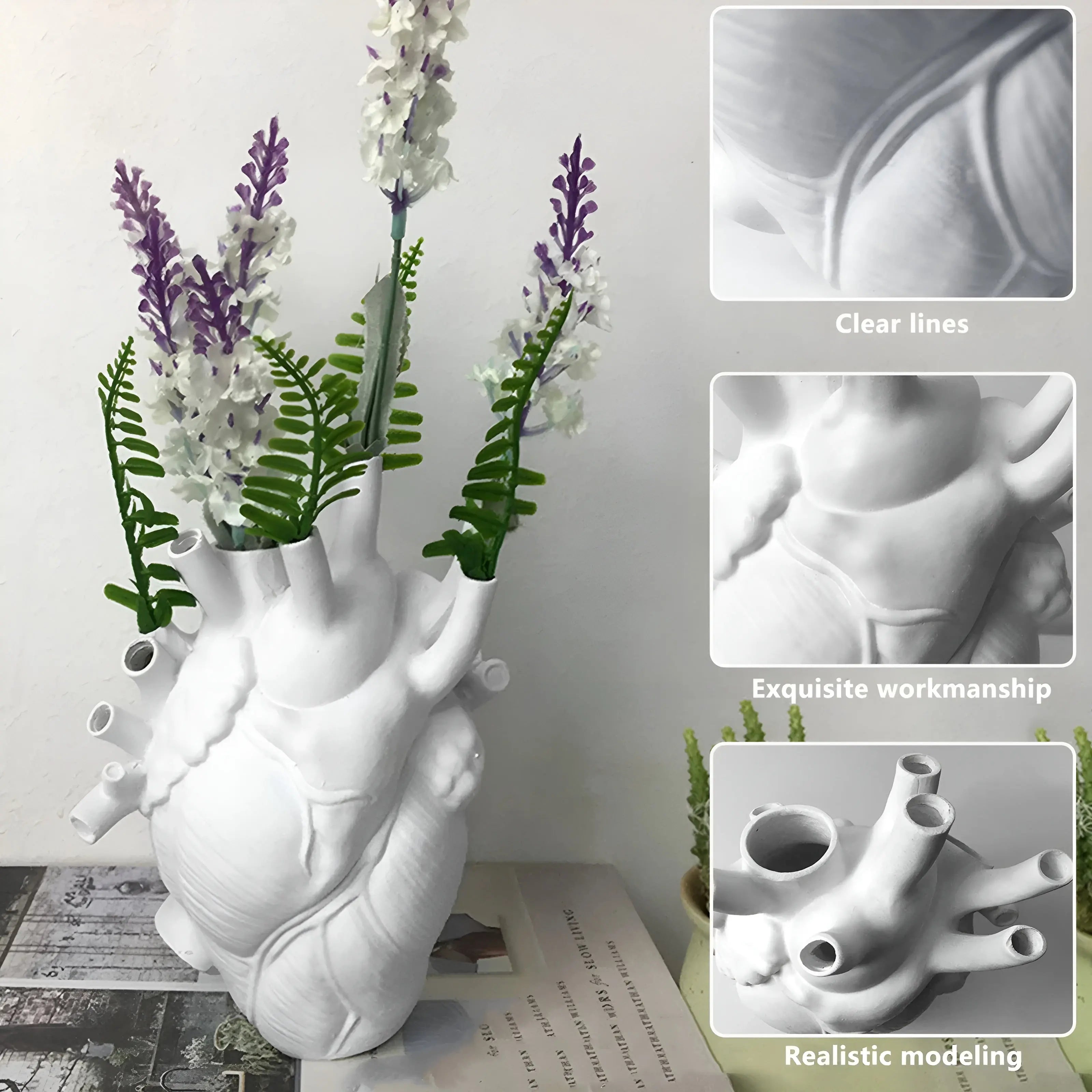Hjerteformet Vase til Indretning - Unikt Design til Blomsterarrangementer