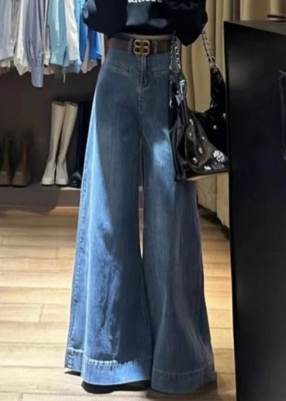 Højtaljede Bukser Kvinder med Brede Ben Trendy Stil