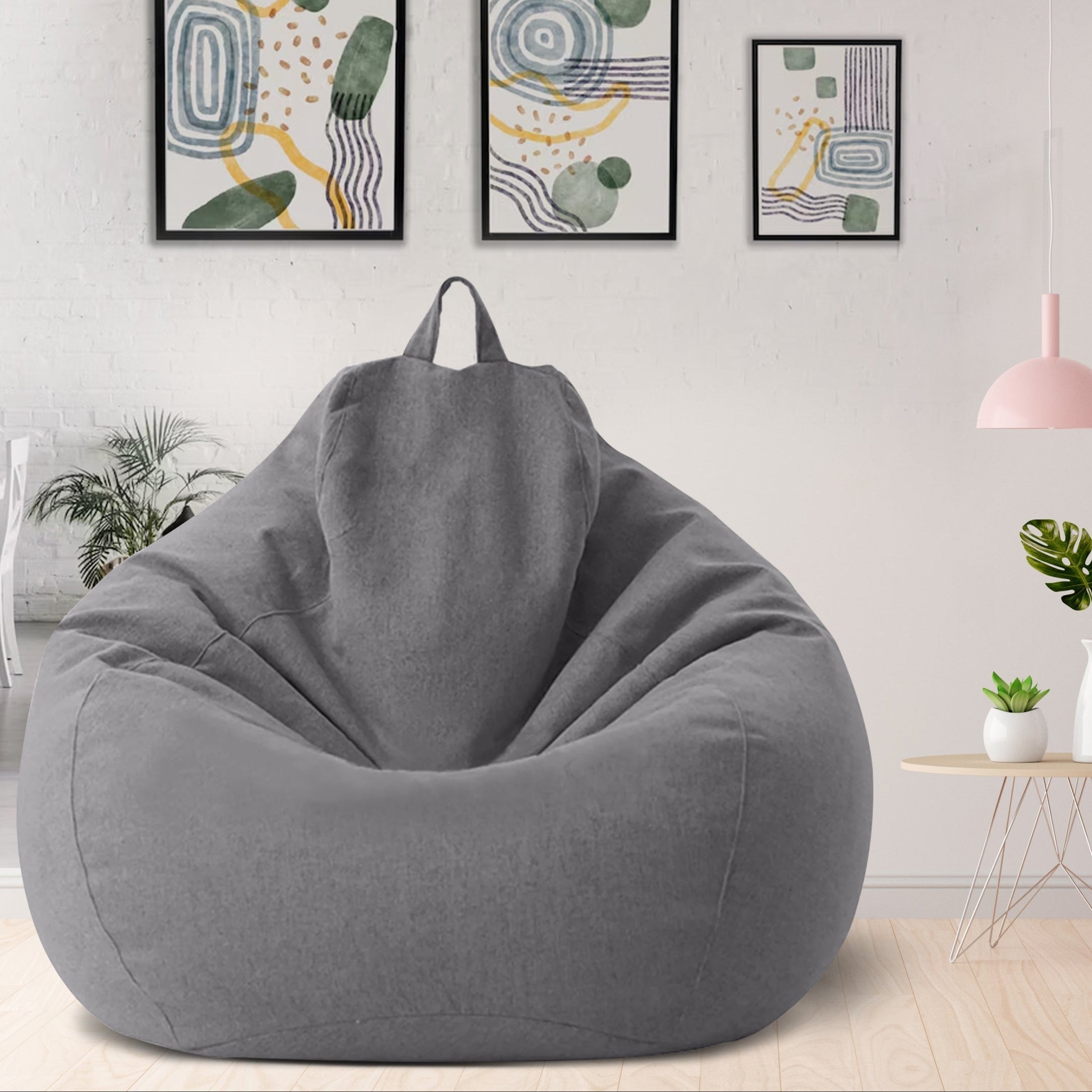 Norvo | Luksuriøs Lin Bean Bag – Ergonomisk & Stilfuld Komfort Møbel