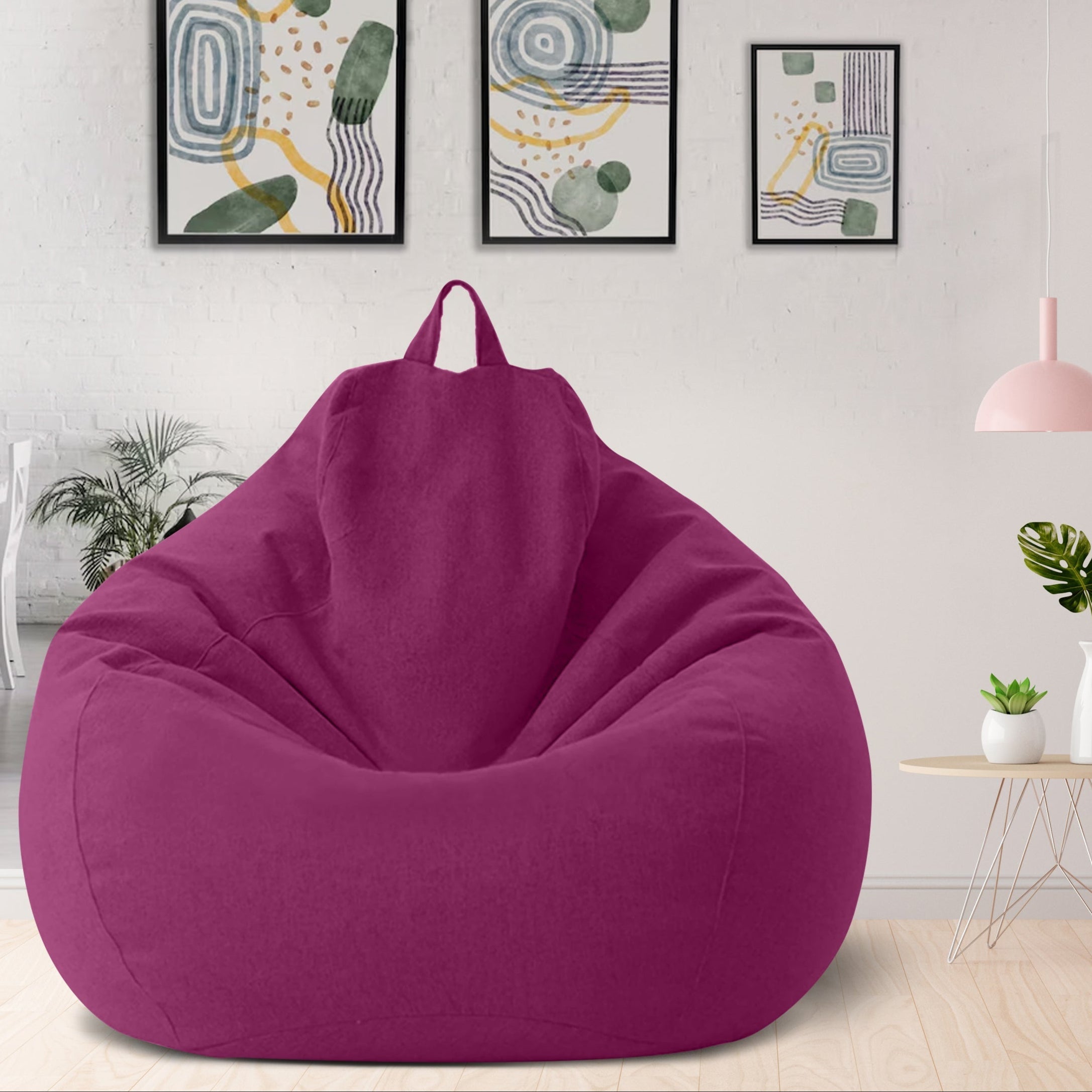 Norvo | Luksuriøs Lin Bean Bag – Ergonomisk & Stilfuld Komfort Møbel