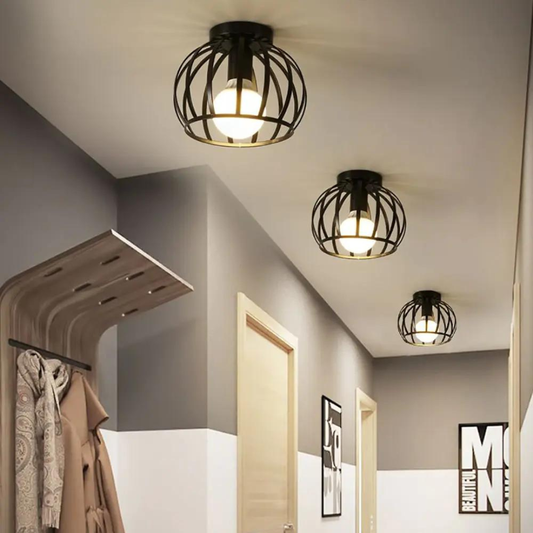 Industriel Loftslampe med Åben Design
