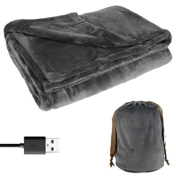 Trådlös elektrisk filt – USB-uppladdningsbar värmefilt i fleece