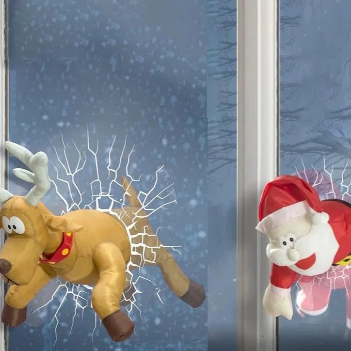Juledekoration Vinduescene Med Lyd Og Bevægelse