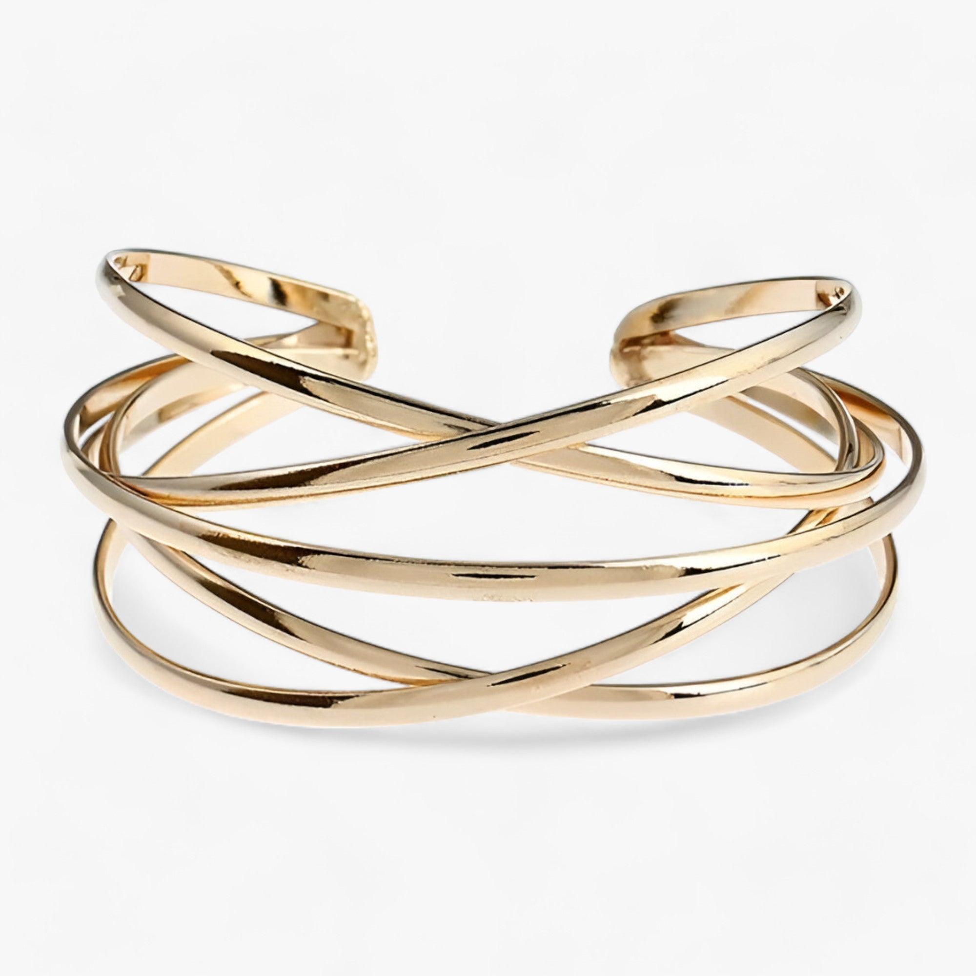 Justerbart Guld Armbånd med Moderne Design til Kvinder