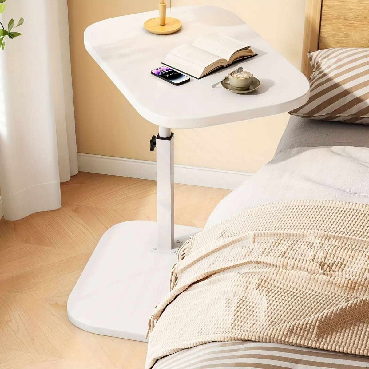 Justerbart Sidebord Til Sofa - Multifunktionelt Design Med Justerbar Højde