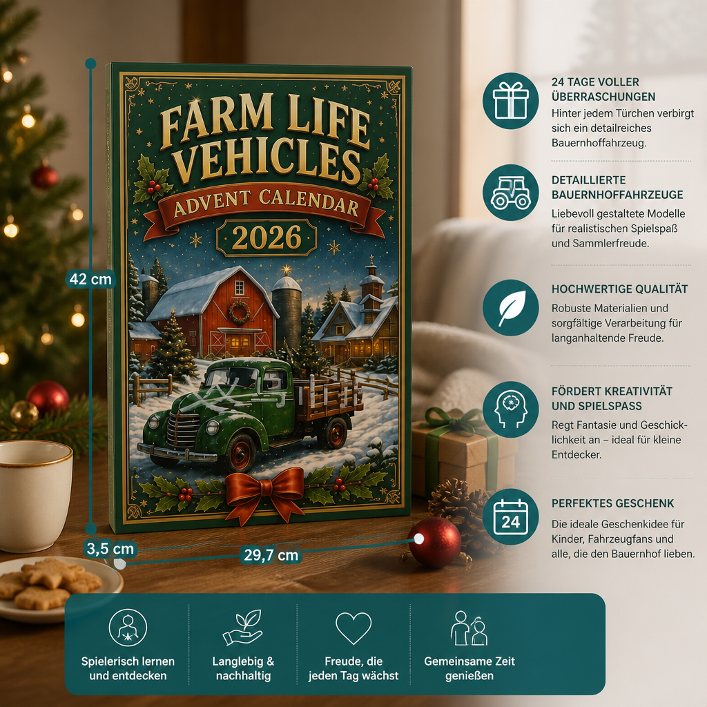 Bondgårdsfordon Adventskalender 2026 – 24 Dagar Fyllda med Jordbruksfordon