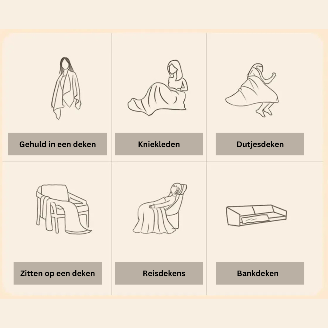CozyHeat Bærbar Varme tæppe | Øjeblikkelig varme overalt-zarada.dk