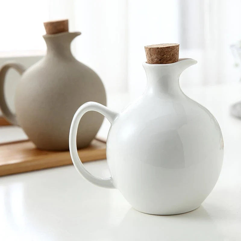 Keramisk Oliepotte Til Eddike Og Olivenolie Stilfuld Design