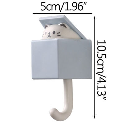Kiggende kat væghængende krog
